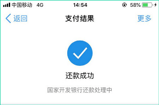 （11）您可以在支付宝账单详情中查询该笔还款账单详情5、国家开发银行pos